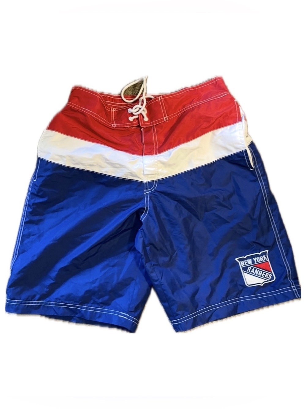 NHL New York Rangers Colorblock Swim Trunks Board Shorts Men’s Size M